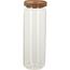 Borcan de sticlă cu capac din lemn de acacia 1300 ml