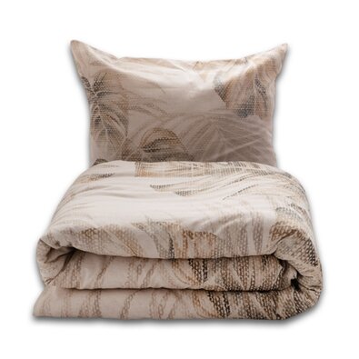 Povlečení ze směsi bavlny a lnu Monstera, 220 x 200 cm, 2 ks 70 x 80 cm