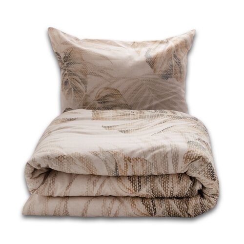 Monstera pamut és len keverékből készült ágynemű huzat, 220 x 200 cm, 2 db 70 x 80 cm