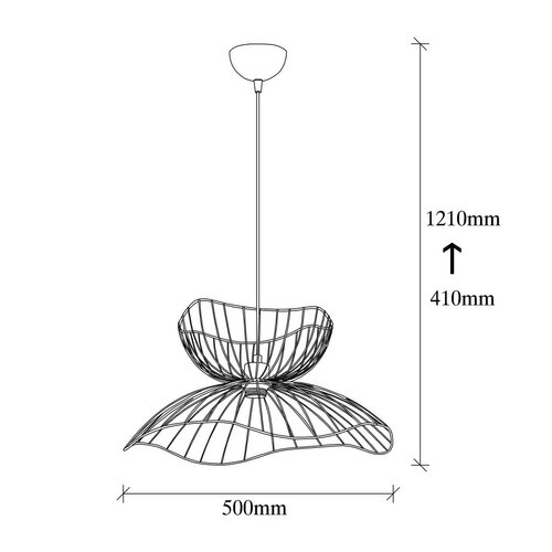 Lampa wisząca Farac duo - 6390, czarny