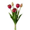 Umělý svazek tulipánů sv. 5 ks sv. červená, v. 38 cm