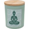 Lumânare parfumată Soul Happy, aromă de briză depajiște, 7 x 8,5 cm, 300 g, verde