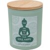 Soul Happy illatgyertya, réti szellő illata, 7 x 8,5 cm, 300 g, zöld