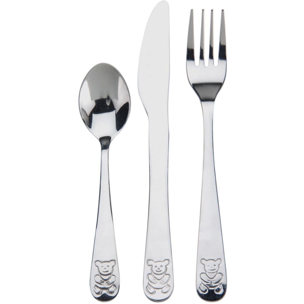 Detský príbor Zvieratká, ružová, 3 ks