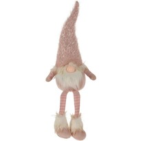 Spiriduș de Crăciun Elias, , cu picioare atârnate16 x 40/63 x 12,5 cm, roz