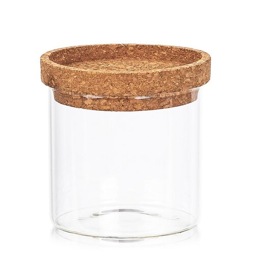 4Home Szklany pojemnik do żywności z pokrywką Cork, 450 ml