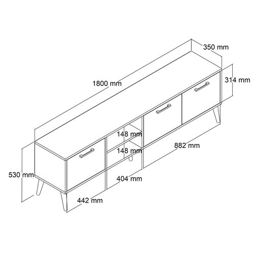 TV asztal Exxen White