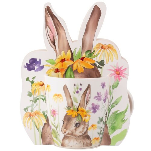 Altom Porzellanbecher Kaninchen III im Geschenkkarton, 400 ml