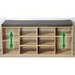 Suport pantofi cu scaun Kesper 15920, decorstejar, 103,5 x 48 x 29,5 cm