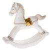Porcelanowy konik na biegunach, biały, 17,5 x 16,5cm