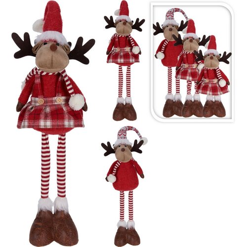 Becky karácsonyi álló rénszarvas, teleszkópos lábak, 46 cm