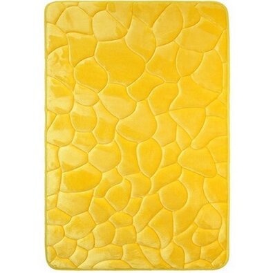 Kövek fürdőszobaszőnyeg memóriahabbal sárga, 40 x 50 cm