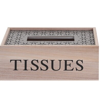 Dřevěný box na kapesníky Trento hnědá, 24 x 13 cm
