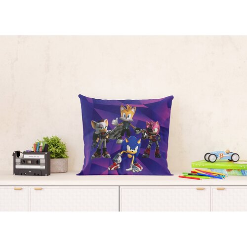 Detský vankúšik Sonic, 40 x 40 cm