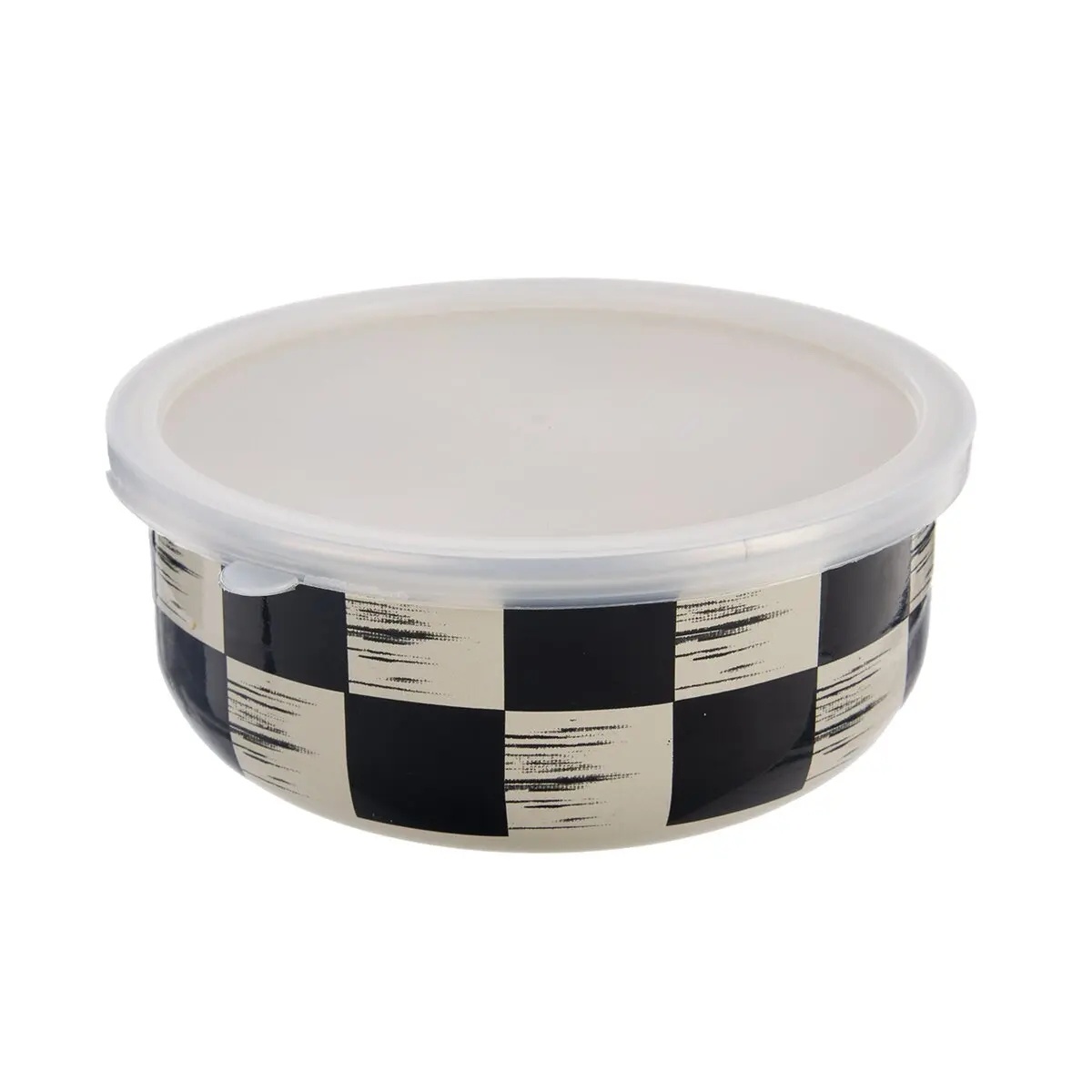 Orion Bol emailat cu capac UH Chessboard Lem ,dia. 19 cm