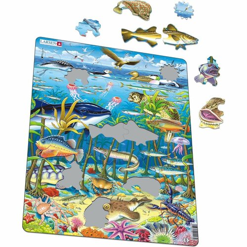 Larsen Puzzle Zvieratá v mori, 60 dielikov