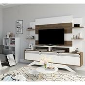 TV-Möbel Delpi Walnut and White