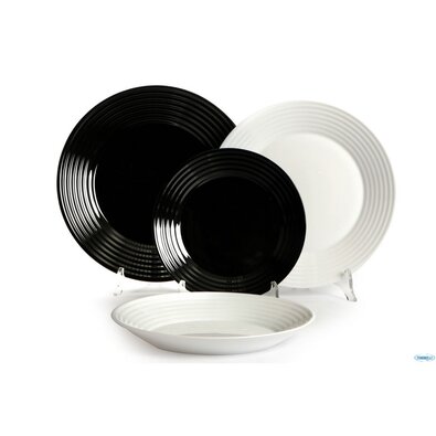 Luminarc Столовий набір з 18 предметів HARENA, чорно-білий