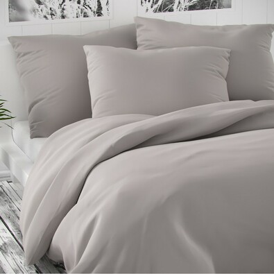 Satenasta posteljnina Luxury Collection svetlosiva, 140 x 200 cm, 70 x 90 cm