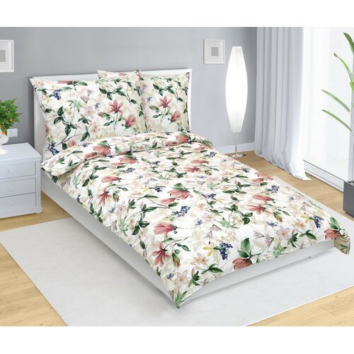 Bellatex Pościel bawełniana Magnolia różowy, 140 x200 cm, 70 x 90 cm