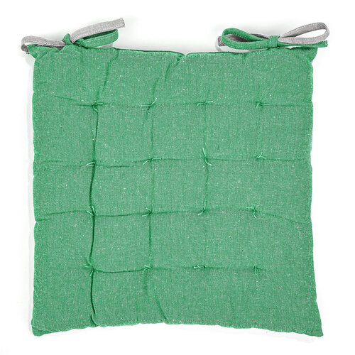 Стьобана подушка для сидіння Heda зелена / сіра , 40 x 40 см