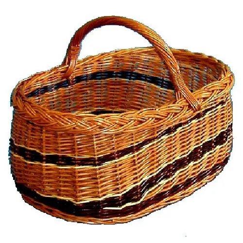 Fotografie Proutěný lakovaný košík, 40 x 30 x 30 cm