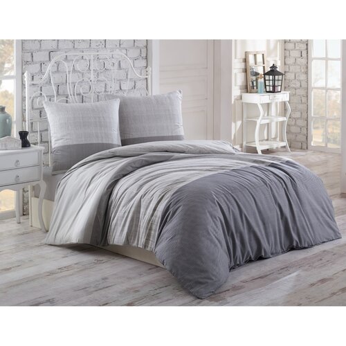 BedTex Spencer pamut ágyneműhuzat szürke, 140 x 200 cm, 70 x 90 cm