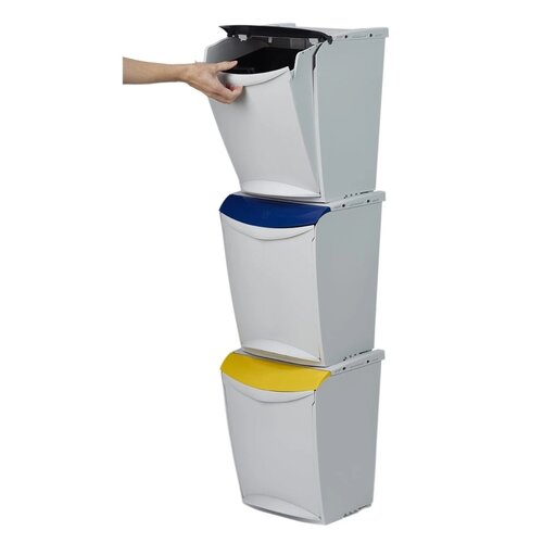 Coș de gunoi Denox Ekosystem pentru deșeurisortate 25 l, albastru - hârtie