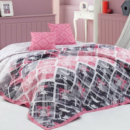 BedTex Riviéra ágytakaró rózsaszínű, 220 x 240 cm, 2x 40 x 40 cm