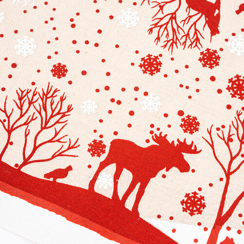 Świąteczny bieżnik na stół Deco Fabric Renifer, 28 x 250 cm