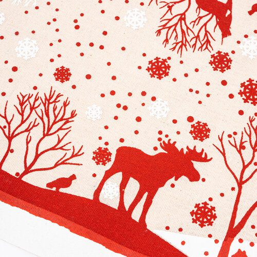 Traversă de masă de Crăciun Deco Fabric Ren, 28 x 250 cm