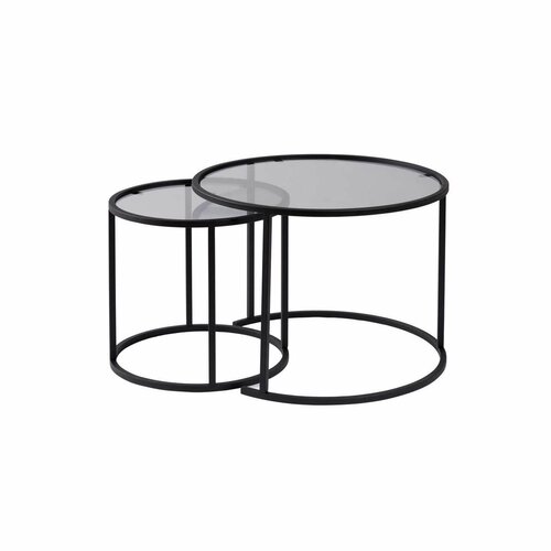 Zestaw stolików konferencyjnych Aurum Black and Grey 60 cm, 2 szt.