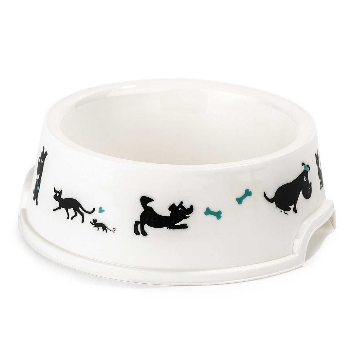 Miska pre domácich miláčikov Cane, biela, pr. 16,5 cm