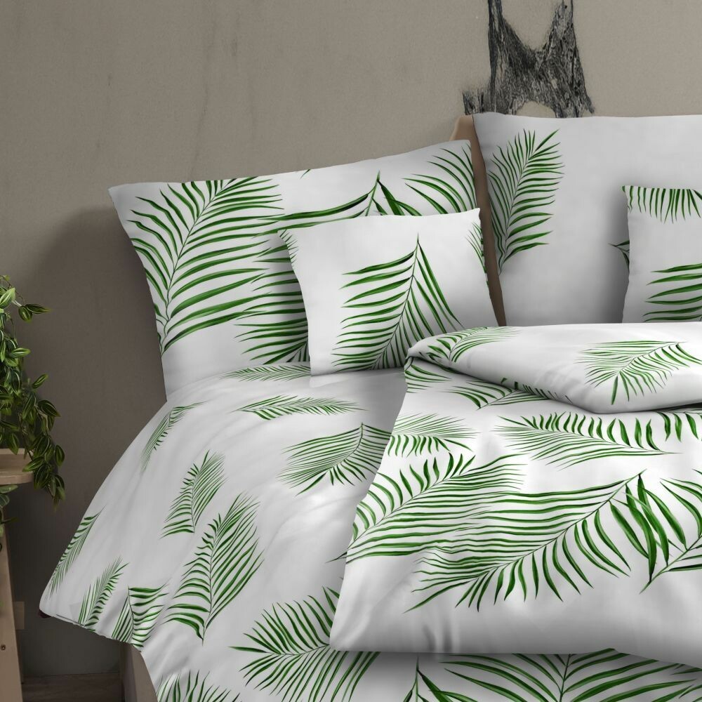 Kvalitex Bavlnené obliečky Tropical biela, 140 x 220 cm, 70 x 90 cm