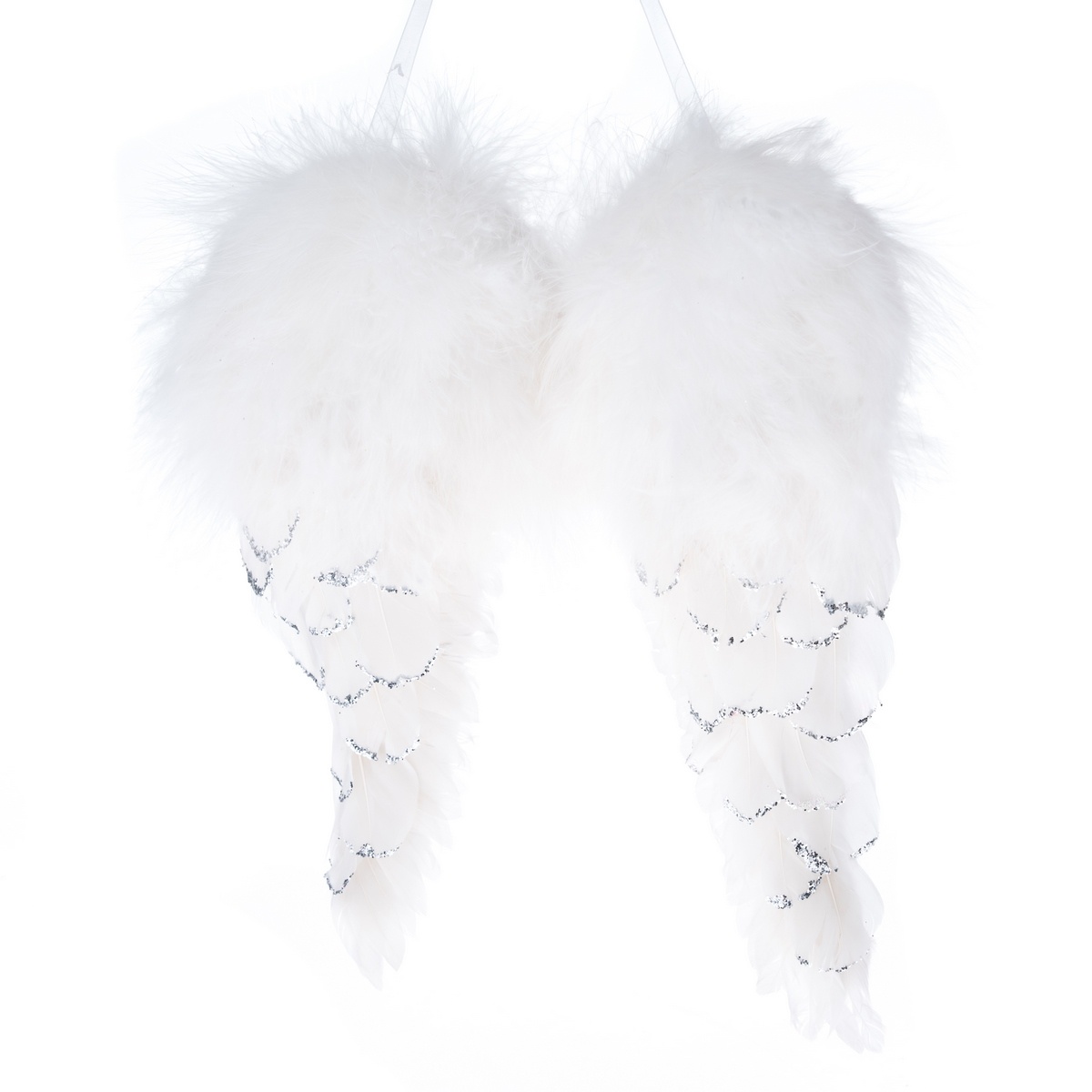 Fotografie Andělská křídla z peří Christmas wings bílá, 31 x 25 x 8 cm