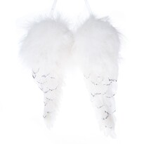 Anielskie skrzydła z piór Christmas wings biały, 31 x 25 x 8 cm