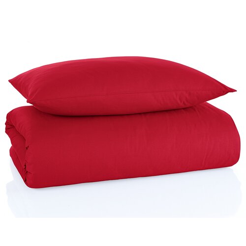 Бавовняна постільна білизна Color червоний 140 x 200 см, 70 x 90 см