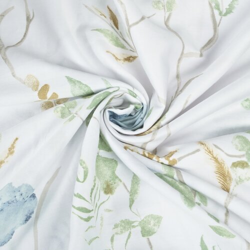 Matex Satenska posteljnina Meadow z modrimicvetovi , 140 x 200 cm, 70 x 90 cm