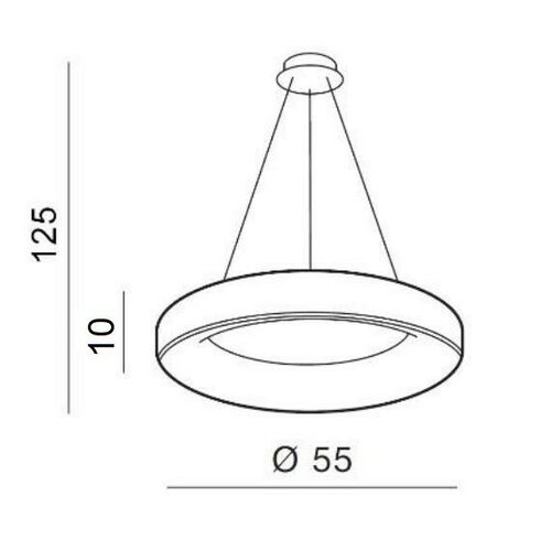Azzardo AZ2729 závesné LED svietidlo Sovana Pendant, 50W, 2750LM, 3000-6500K, sivá