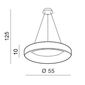 Azzardo AZ2729 závesné LED svietidlo Sovana Pendant, 50W, 2750LM, 3000-6500K, sivá