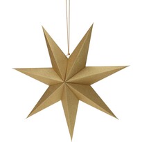 Різдвяна прикраса з паперу Золота зірка, 60 x 60 x 1,5 см