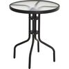 Metalowy stolik Porto, 60 x wys. 70 cm, szklanyblat