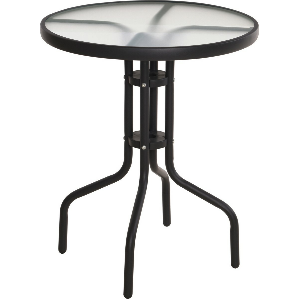 Metalowy stolik Porto, 60 x wys. 70 cm, szklanyblat