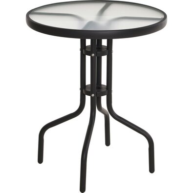 Metalowy stolik Porto, 60 x wys. 70 cm, szklanyblat