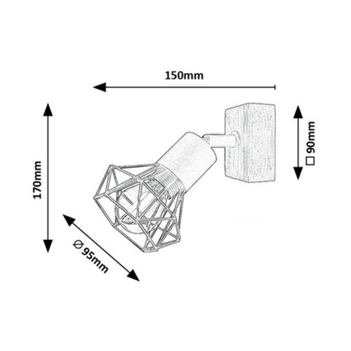 Rabalux 3137 nástenné spot svietidlo Zeus, čierna