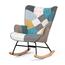 Fotel bujany PW2, patchwork