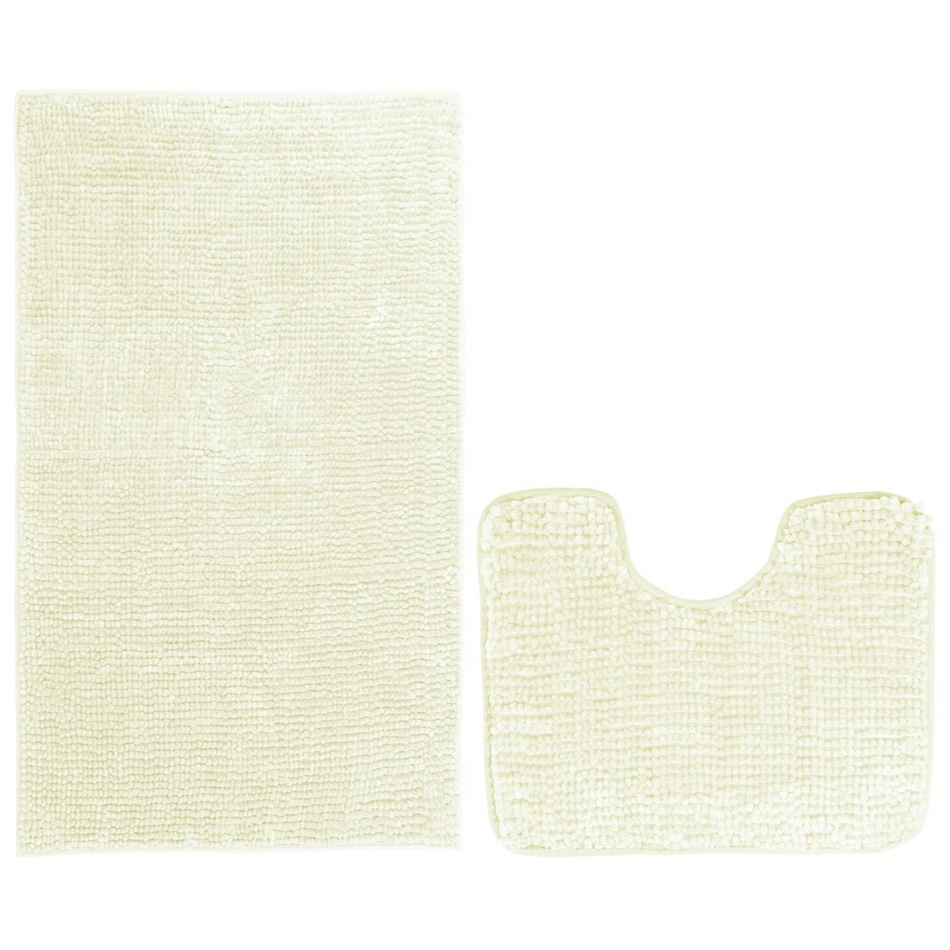 Restilo Komplet dywaników łazienkowych Bati biały, 2 szt. 50 x 80 cm, 40 x 50 cm