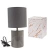 Lampa stołowa ceramiczna Matrix 33 cm, szary