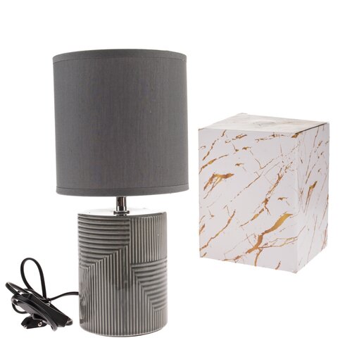 Keramická stolní lampa Matrix 33 cm, šedá