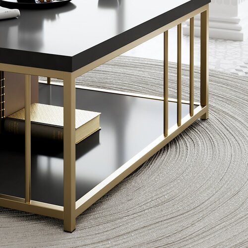 Couchtisch Zenn Anthracite and Gold